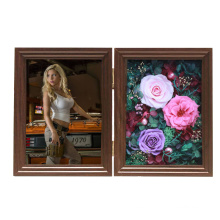 Custom 5*7 inch 3D preserved Flower Front opening three-dimensional Shadow box for decoration